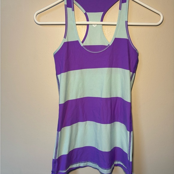 Lululemon Cool Racerback Bold Strip Power Purple Tank Sleeveless small W1256S - Picture 2 of 9